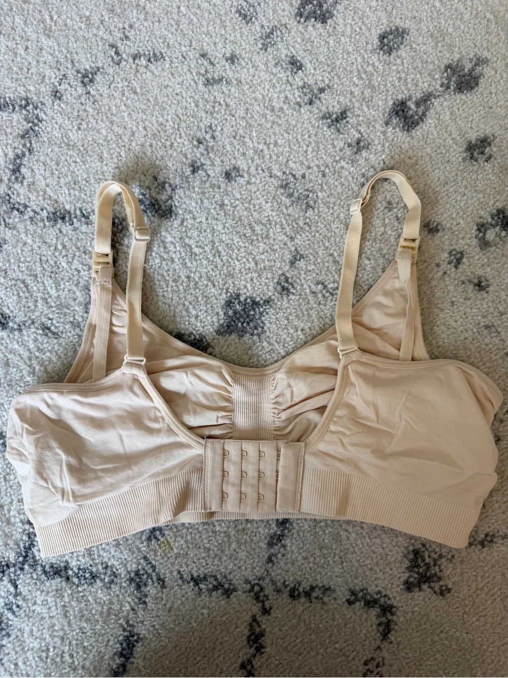 SKIMS Seamless Nursing Bra 2X 3X Wirefree Clip Down Maternity Nude - Picture 2 of 3